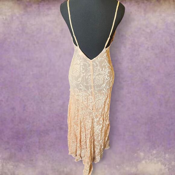 Rare Victoria's Secret silk/rayon sheer crushed velvet gown - Picture 2 of 8